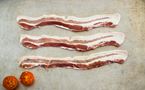 Streaky bacon slices