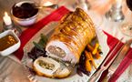 Pork Loin with mustard sausage, turmeric and chilli stuffing